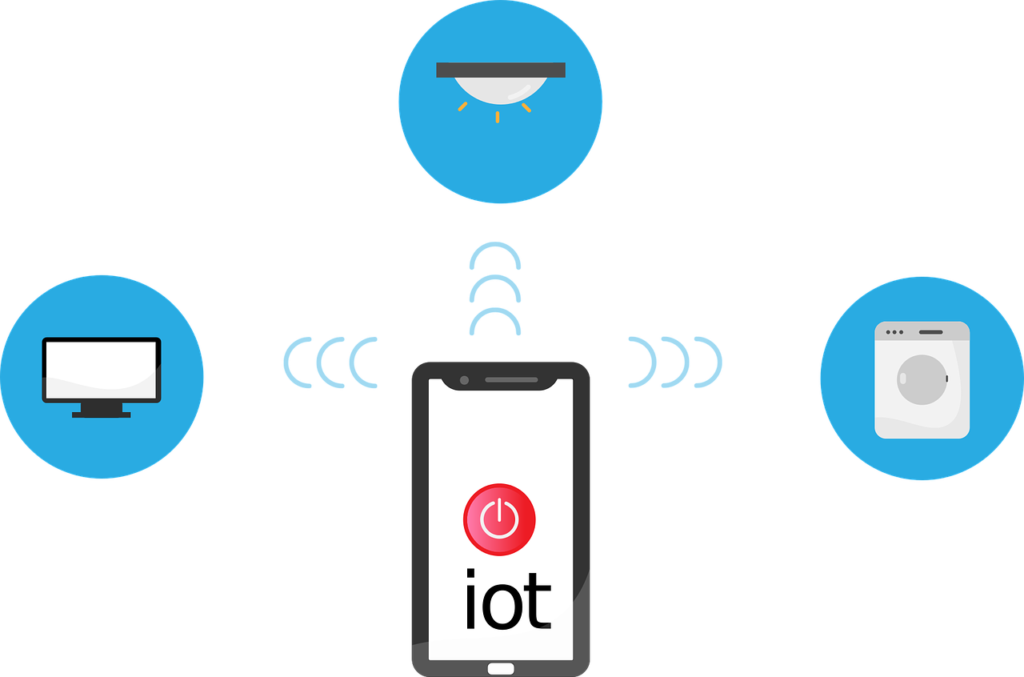 Free internet of things iot network vector