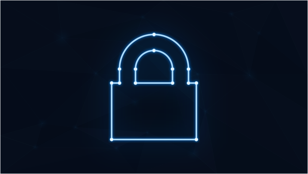 Free padlock neon cybersecurity vector